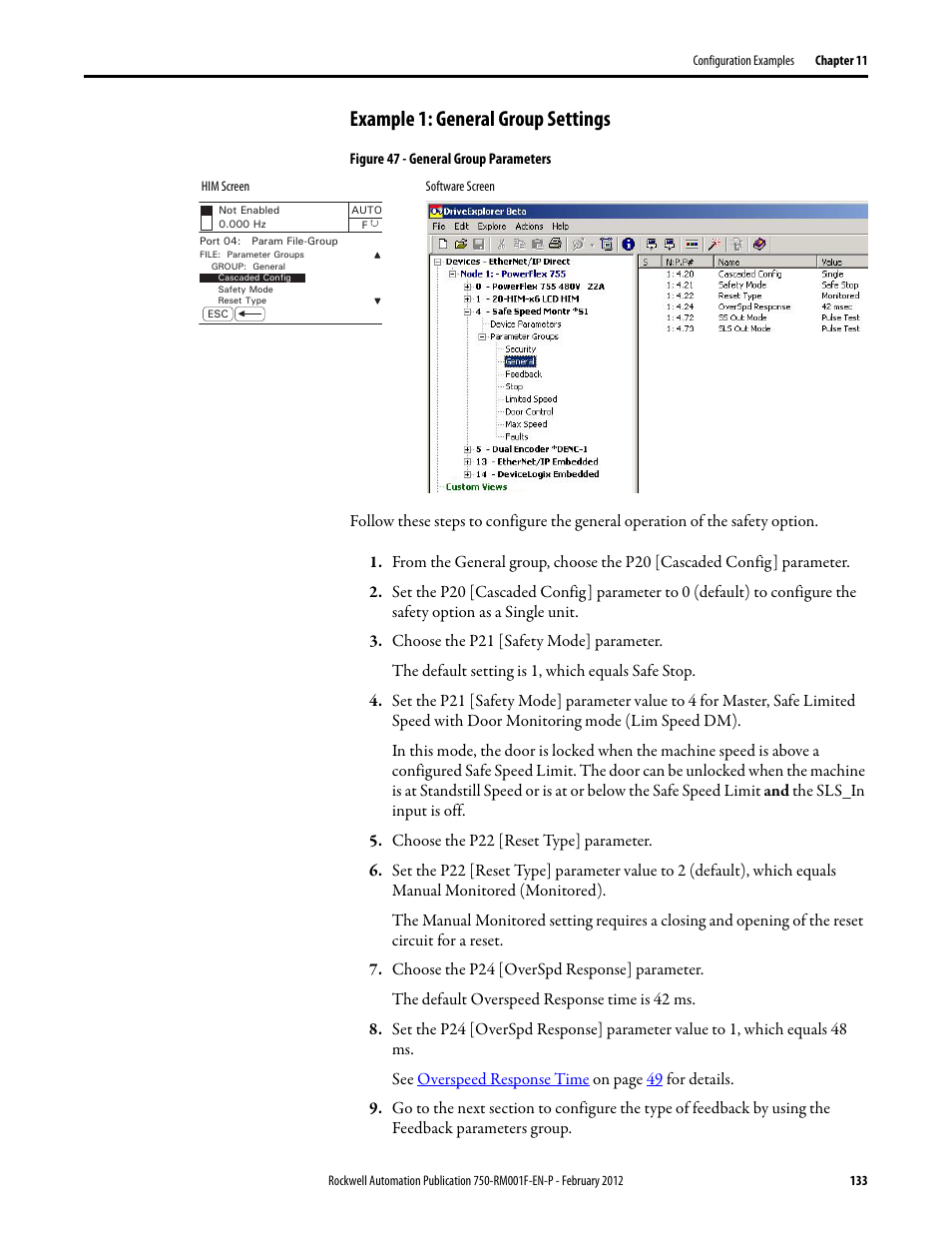 Example 1: general group settings | Rockwell Automation 21G PowerFlex 750-Series AC Drives Reference Manual User Manual | Page 133 / 184