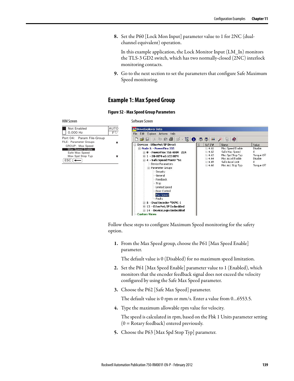 Example 1: max speed group | Rockwell Automation 21G PowerFlex 750-Series AC Drives Reference Manual User Manual | Page 139 / 184