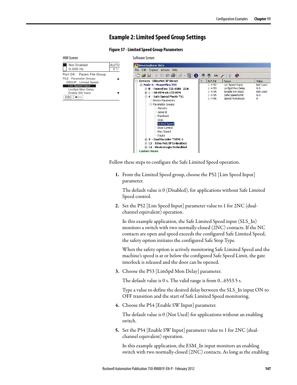 Example 2: limited speed group settings | Rockwell Automation 21G PowerFlex 750-Series AC Drives Reference Manual User Manual | Page 147 / 184