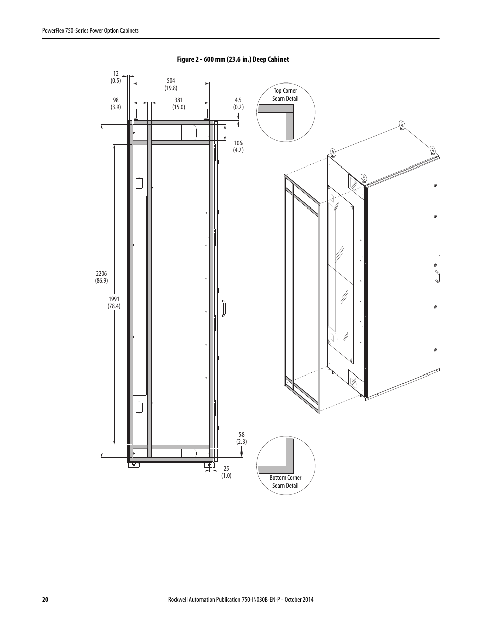 Figure 2 | Rockwell Automation 20G PowerFlex 750-Series Power Option Cabinets User Manual | Page 20 / 36