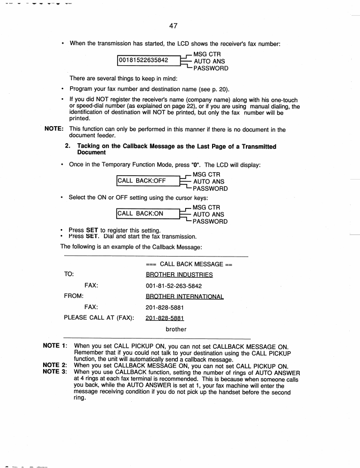 Brother FAX-220 User Manual | Page 57 / 76