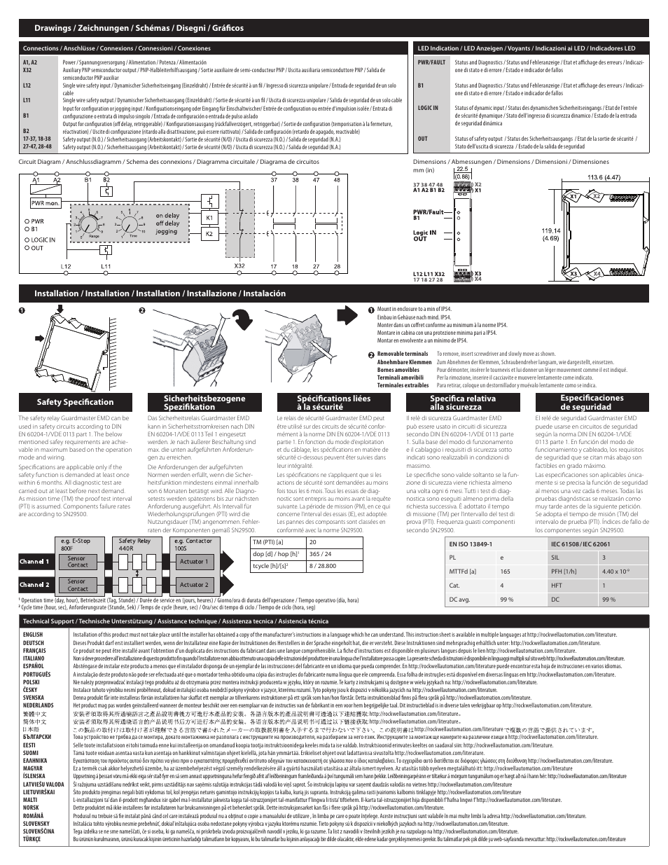 Rockwell Automation 440R Guardmaster Safety Relay EMD User Manual | Page 3 / 4