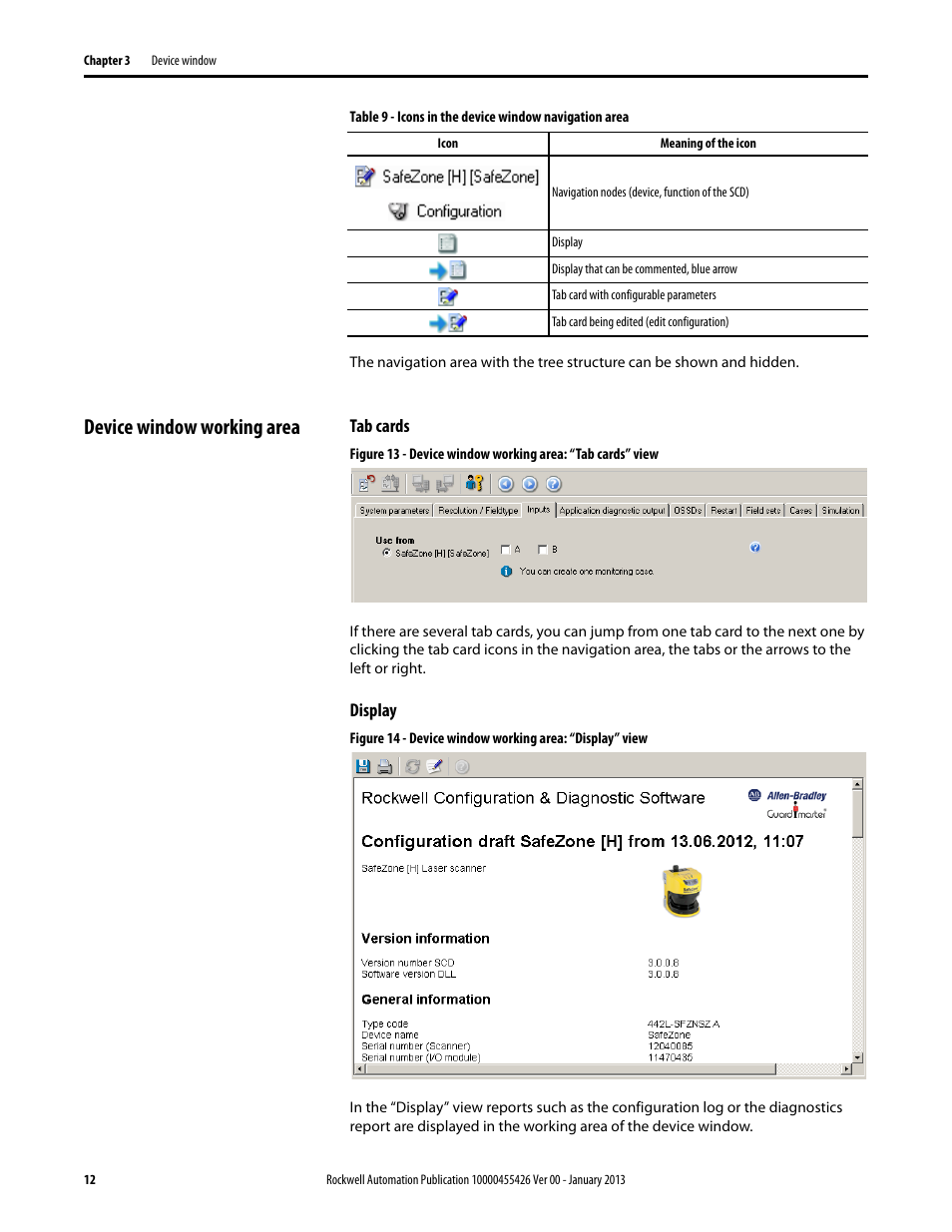 Device window working area | Rockwell Automation 442L Safety Configuration & Diagnosis (SCD) User Manual User Manual | Page 14 / 40