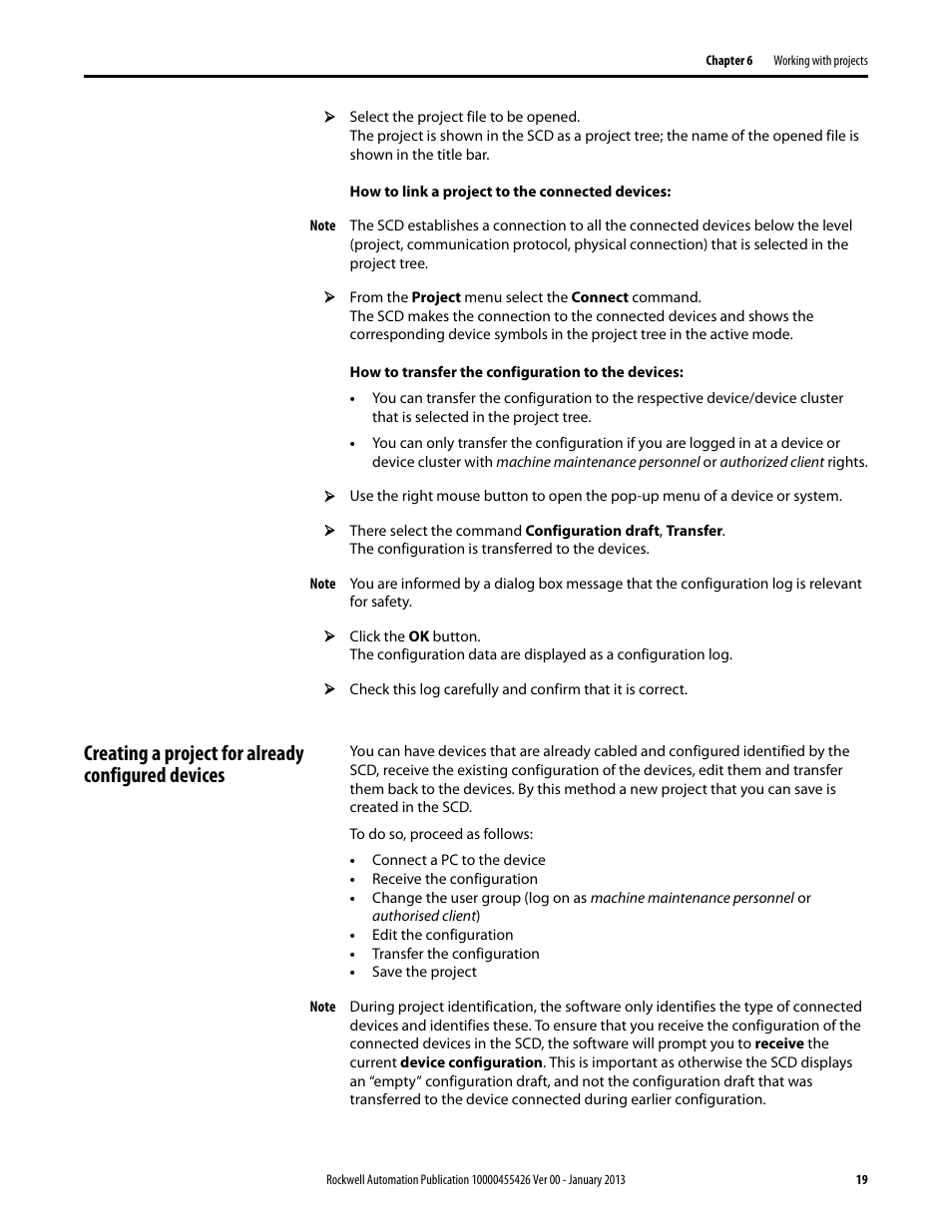 Creating a project for already configured devices | Rockwell Automation 442L Safety Configuration & Diagnosis (SCD) User Manual User Manual | Page 21 / 40