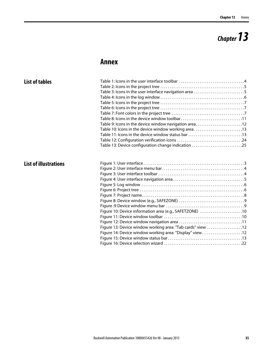 Annex, Chapter | Rockwell Automation 442L Safety Configuration & Diagnosis (SCD) User Manual User Manual | Page 37 / 40