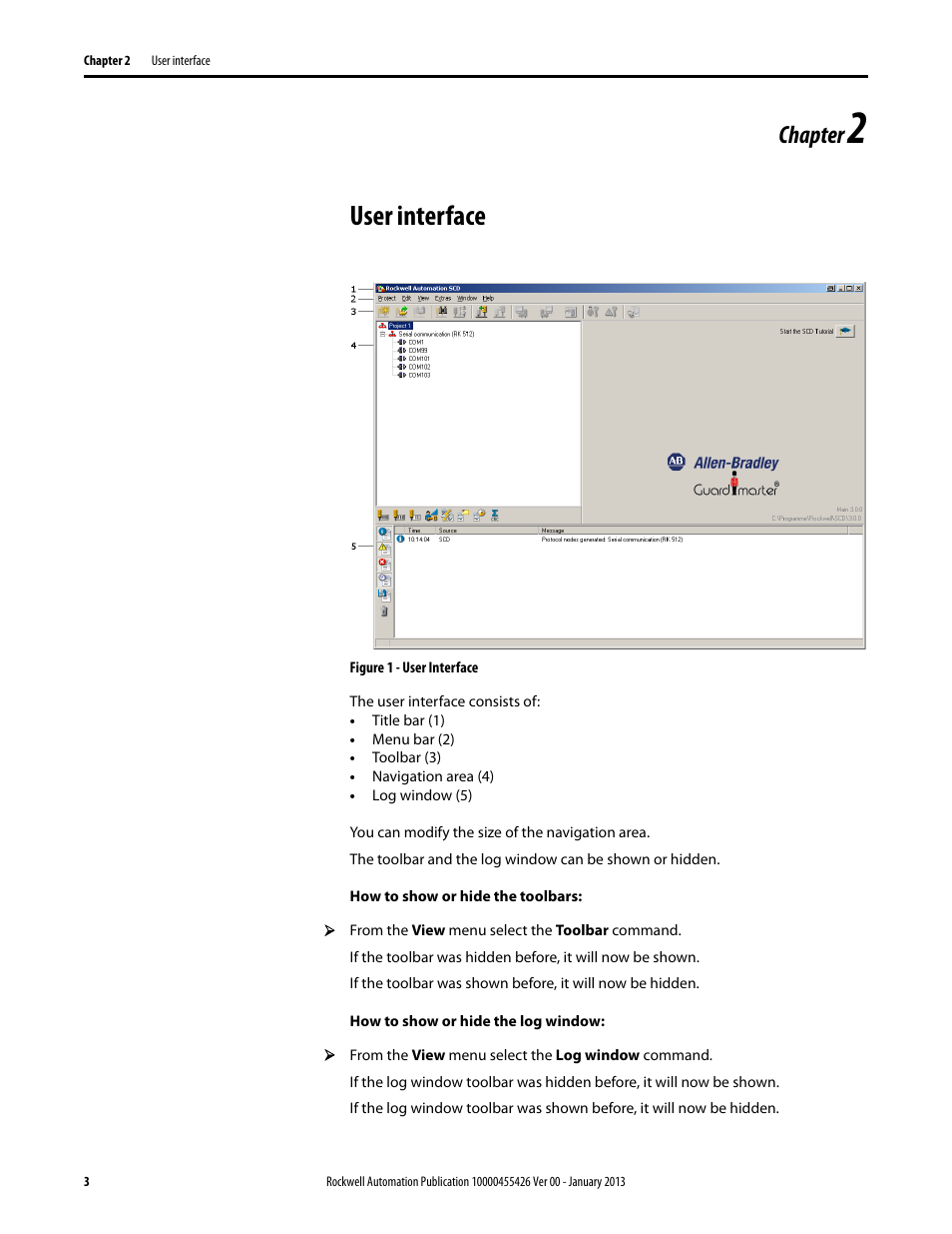 User interface, Chapter | Rockwell Automation 442L Safety Configuration & Diagnosis (SCD) User Manual User Manual | Page 5 / 40