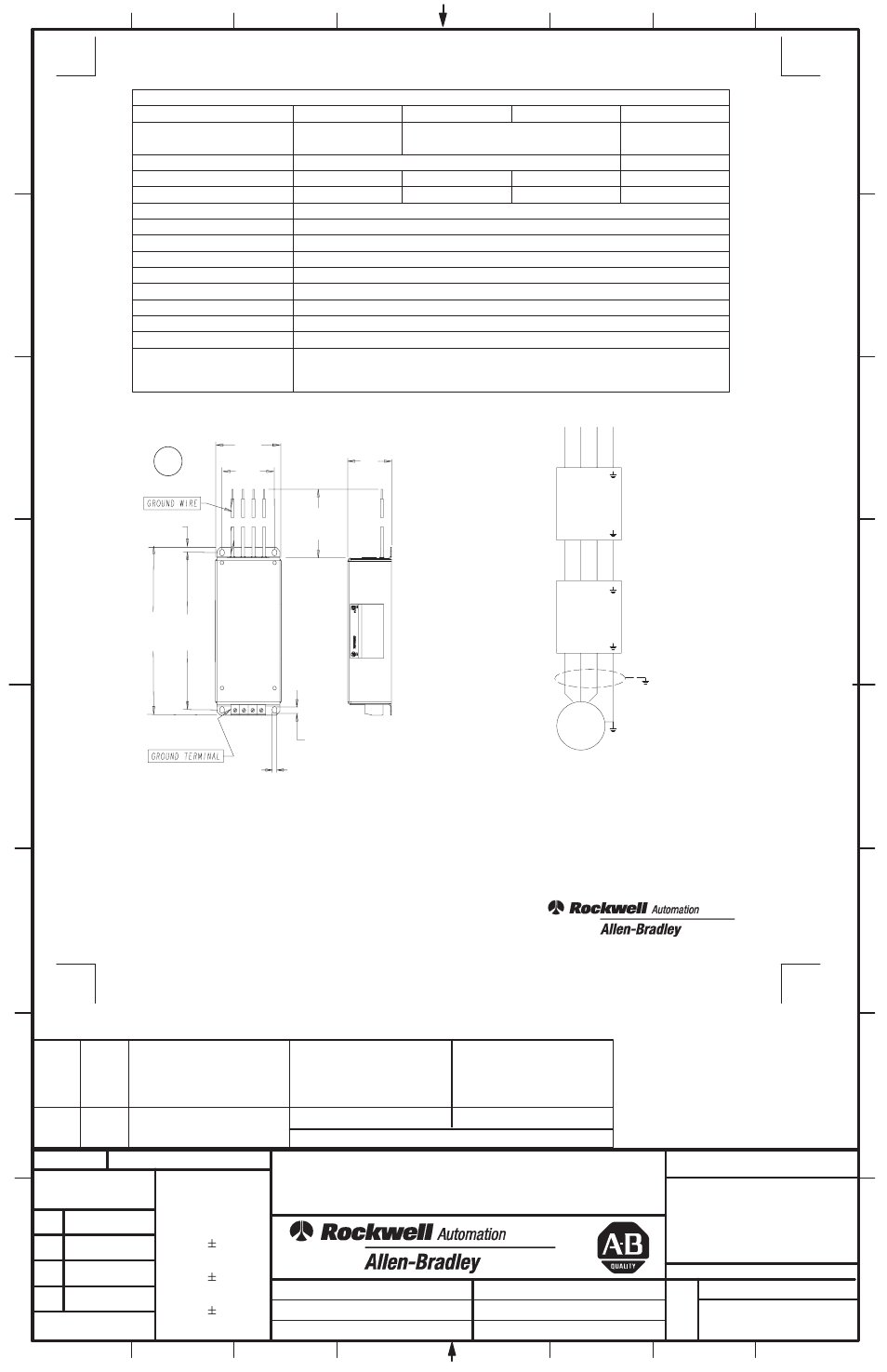 N/a installation instruction sheet, Interleaf document | Rockwell Automation 160 Line Filter Module Series A User Manual | Page 2 / 2