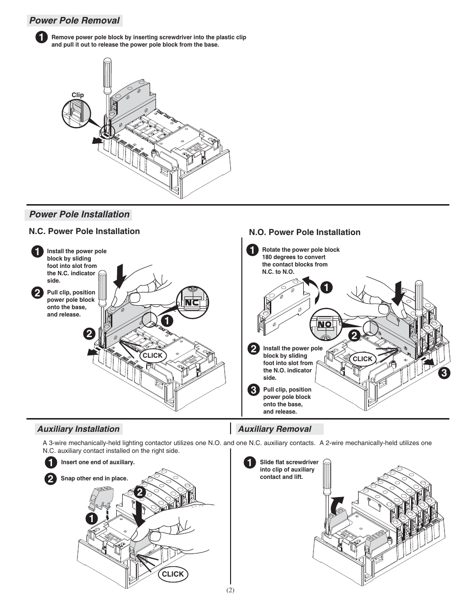 Rockwell Automation 500LG Lighting Contactor (Mechanically and Electrically Held) User Manual | Page 2 / 6