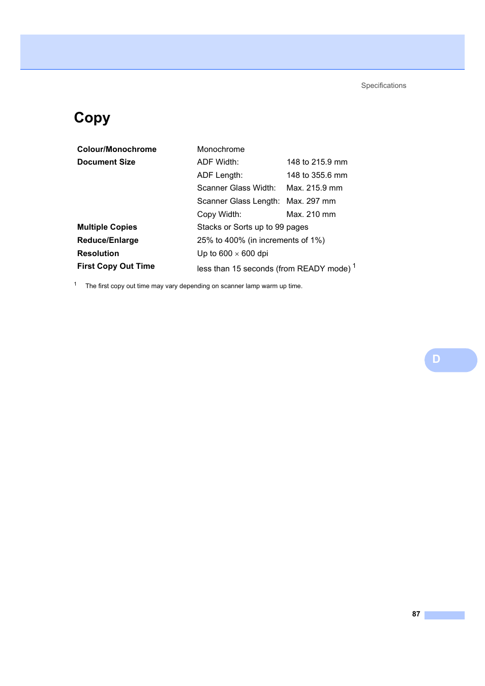 Copy | Brother DCP-7040 User Manual | Page 93 / 103