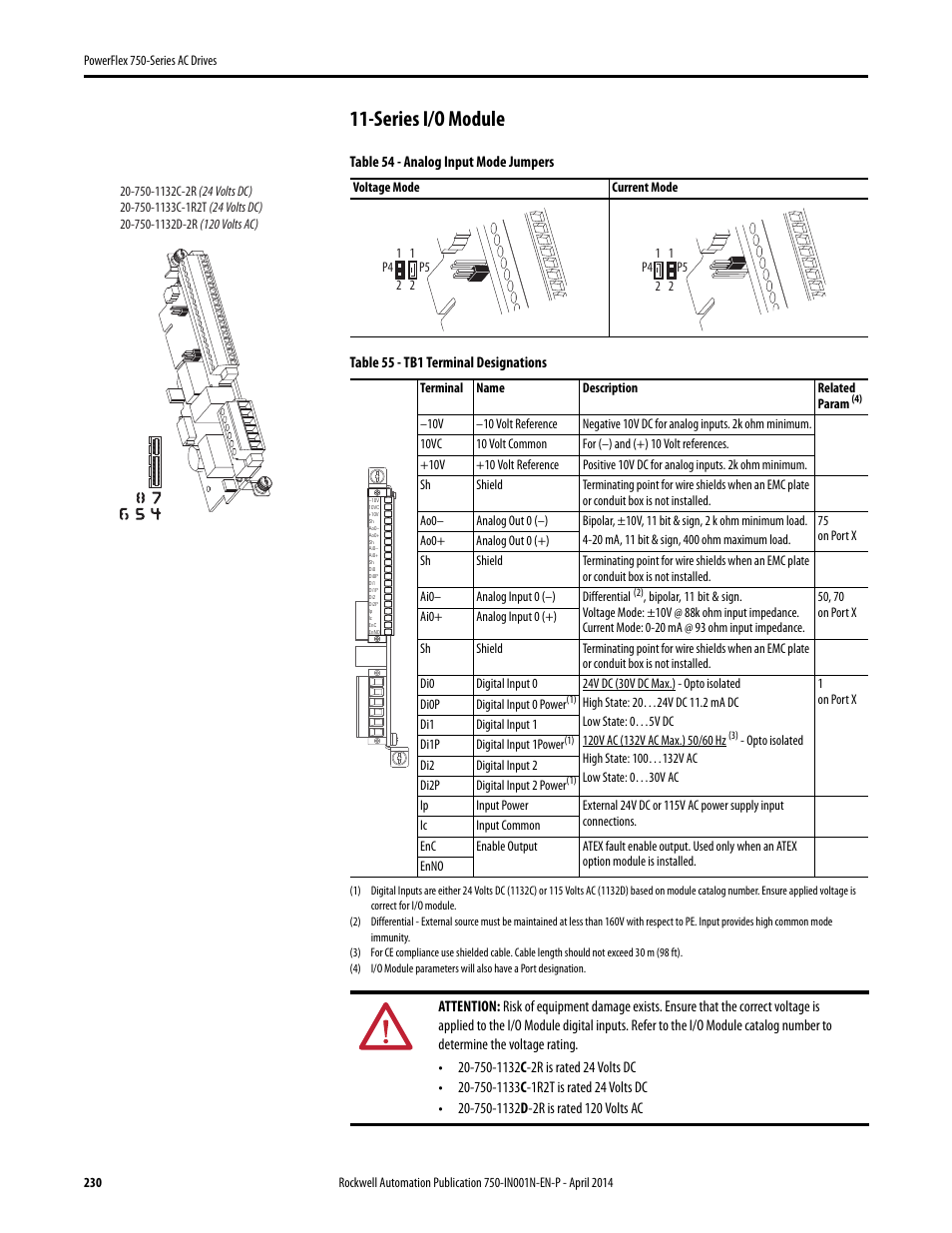 Series i/o module | Rockwell Automation 21G PowerFlex 750-Series AC Drives User Manual | Page 230 / 284