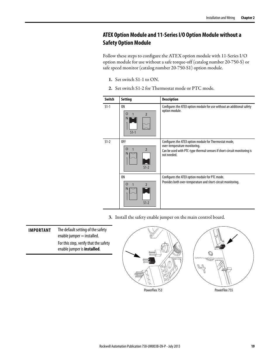 Rockwell Automation 20-750-ATEX PowerFlex 750-Series ATEX Option Module User Manual | Page 19 / 44