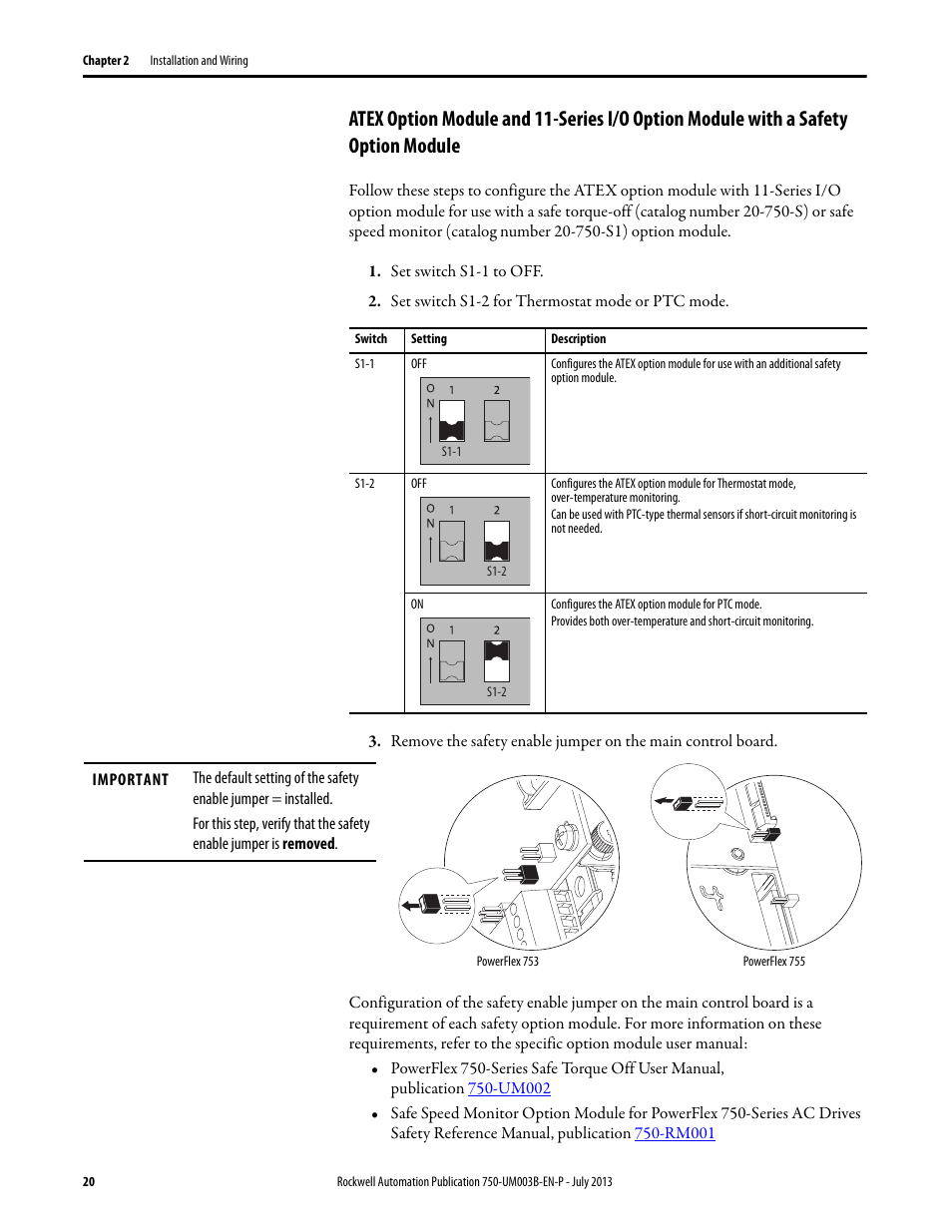 Rockwell Automation 20-750-ATEX PowerFlex 750-Series ATEX Option Module User Manual | Page 20 / 44