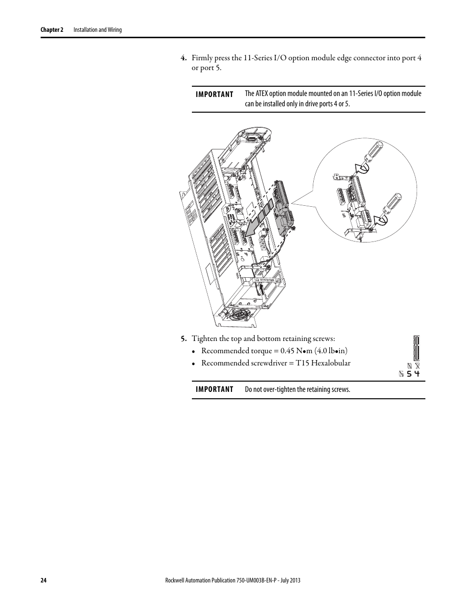 Rockwell Automation 20-750-ATEX PowerFlex 750-Series ATEX Option Module User Manual | Page 24 / 44