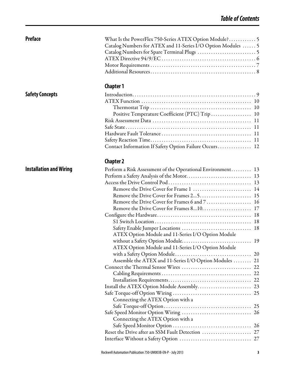 Rockwell Automation 20-750-ATEX PowerFlex 750-Series ATEX Option Module User Manual | Page 3 / 44