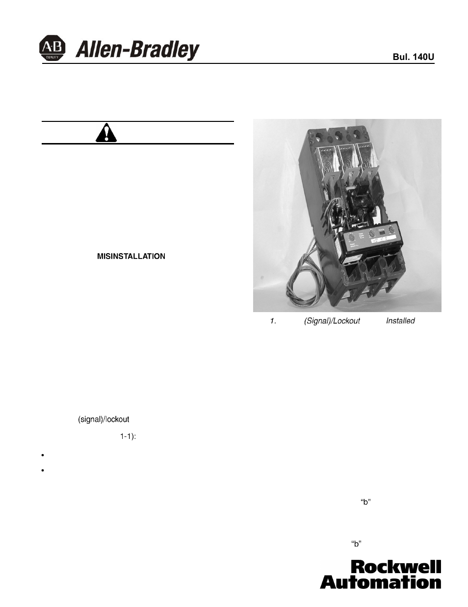 Rockwell Automation 140U K-Frame CB Alarm Switch and Alarm /Auxiliary Switch Combination User Manual | 8 pages