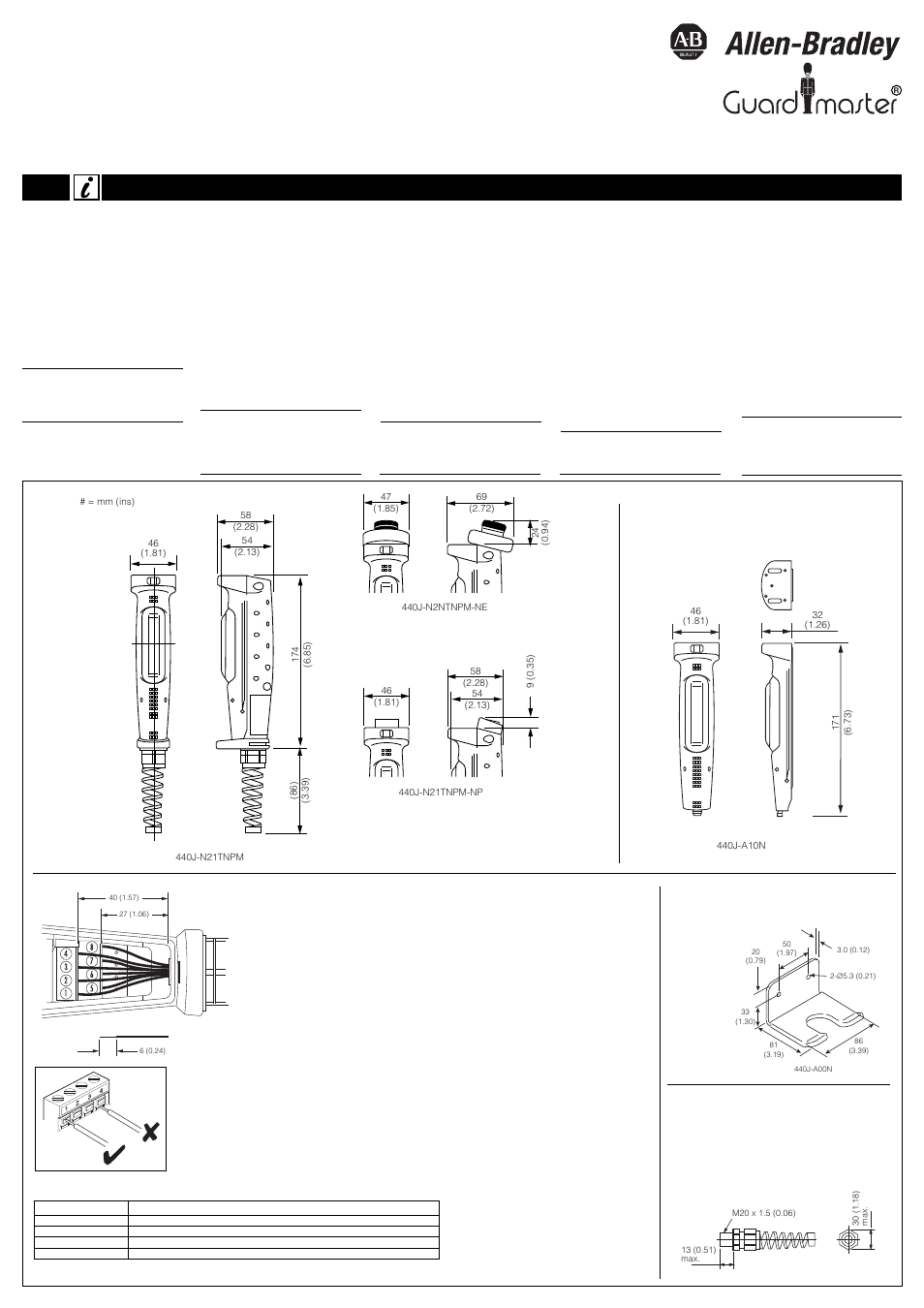 Rockwell Automation 440J Enabling Switch User Manual | 4 pages