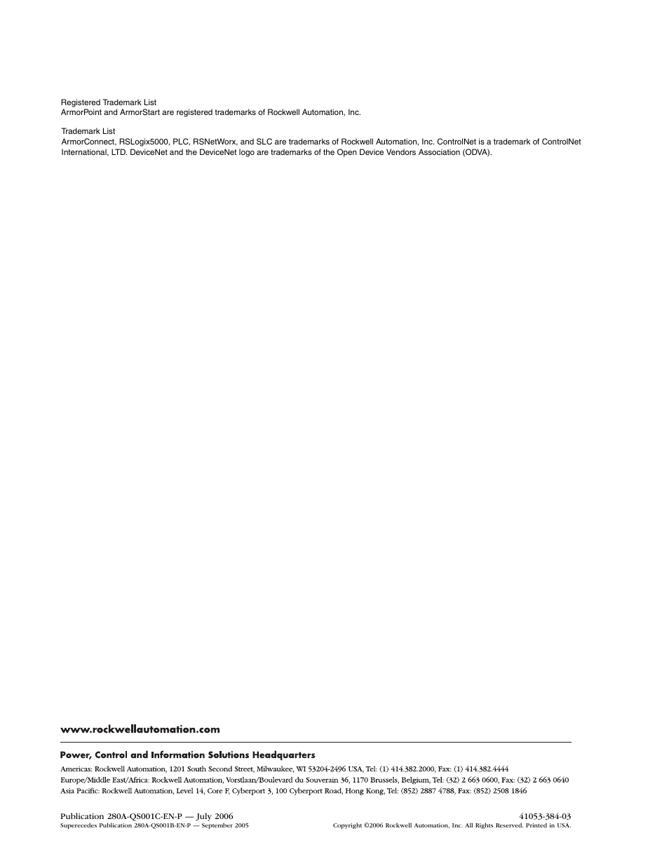 Rockwell Automation 281A ArmorStart with ArmorPoint Backplane - Getting Started User Manual | Page 30 / 30