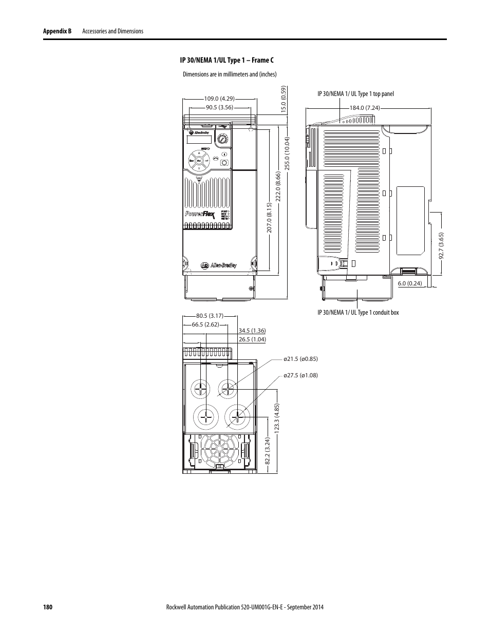 Rockwell Automation 25B PowerFlex 520-Series Adjustable Frequency AC Drive User Manual User Manual | Page 180 / 244