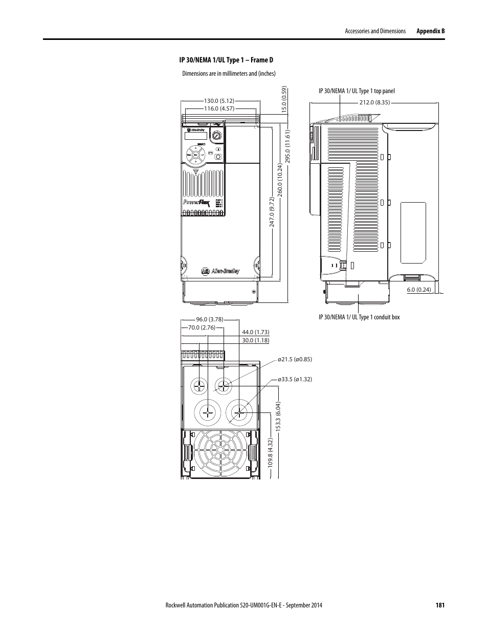 Rockwell Automation 25B PowerFlex 520-Series Adjustable Frequency AC Drive User Manual User Manual | Page 181 / 244