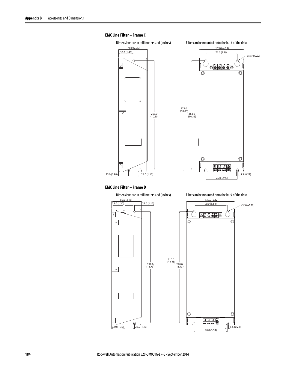 Rockwell Automation 25B PowerFlex 520-Series Adjustable Frequency AC Drive User Manual User Manual | Page 184 / 244