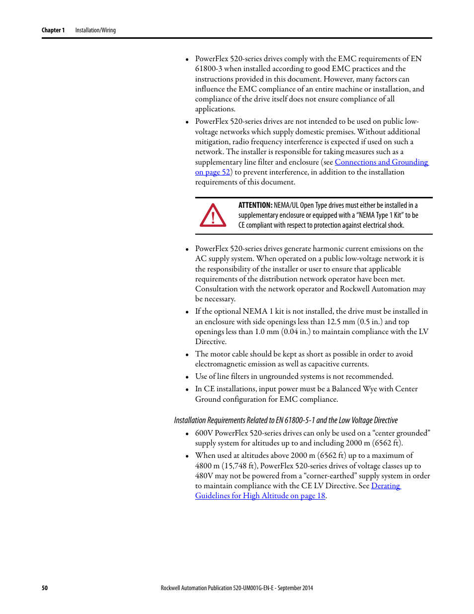 Rockwell Automation 25B PowerFlex 520-Series Adjustable Frequency AC Drive User Manual User Manual | Page 50 / 244