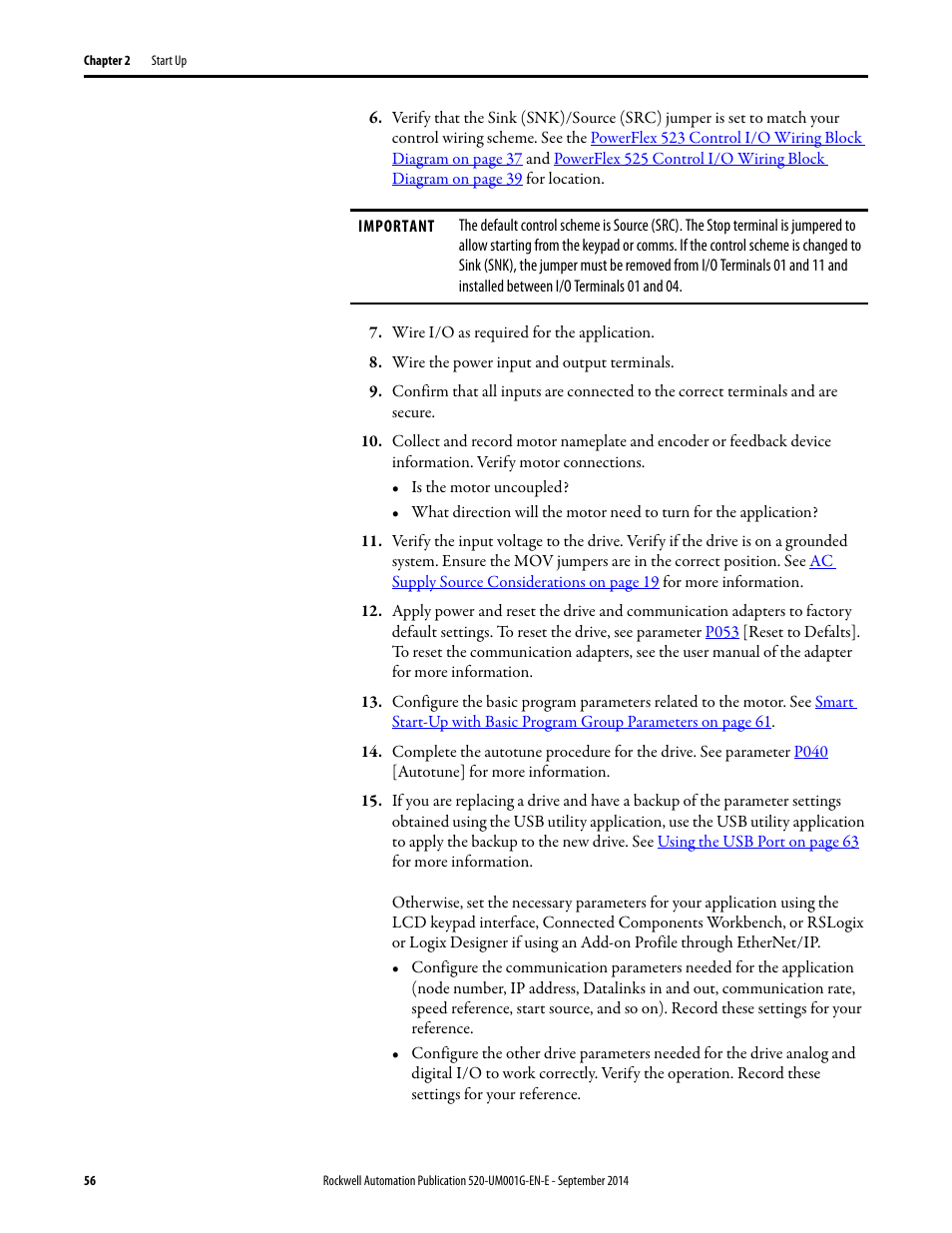 Rockwell Automation 25B PowerFlex 520-Series Adjustable Frequency AC Drive User Manual User Manual | Page 56 / 244