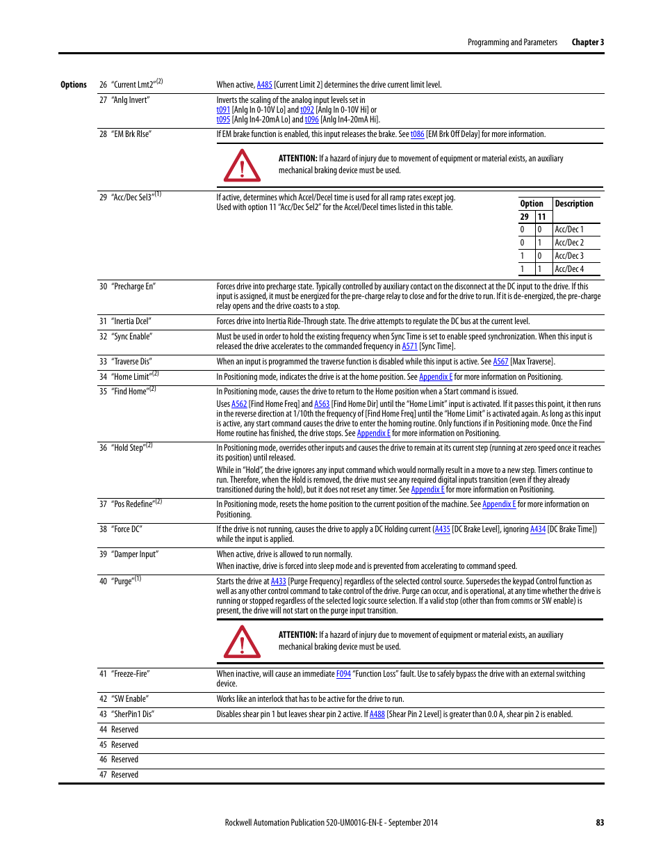 Rockwell Automation 25B PowerFlex 520-Series Adjustable Frequency AC Drive User Manual User Manual | Page 83 / 244