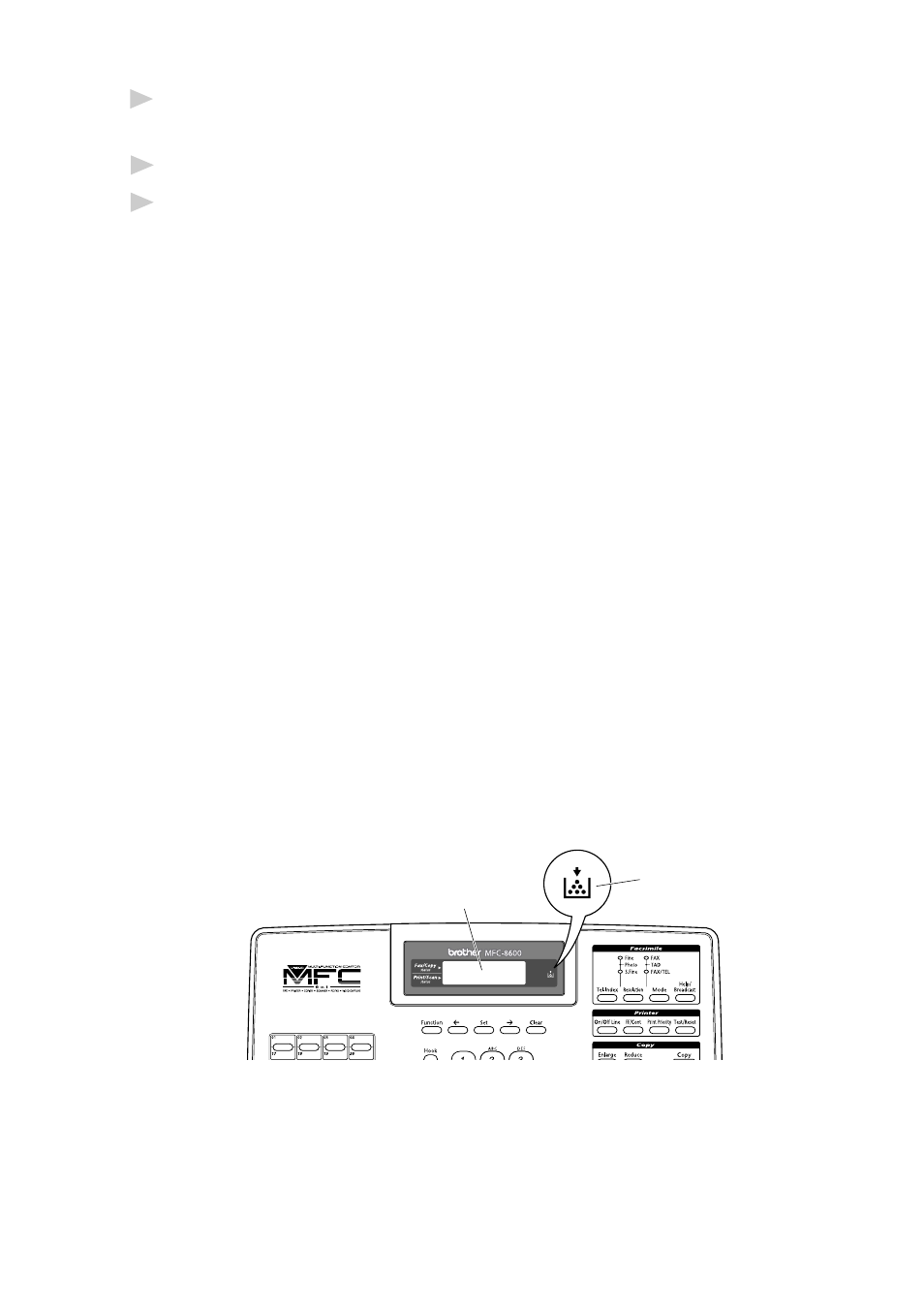 Replacing the toner cartridge, Toner empty indicator, Replacing the toner cartridge -23 | Toner empty indicator -23 | Brother MFC 8700 User Manual | Page 157 / 183