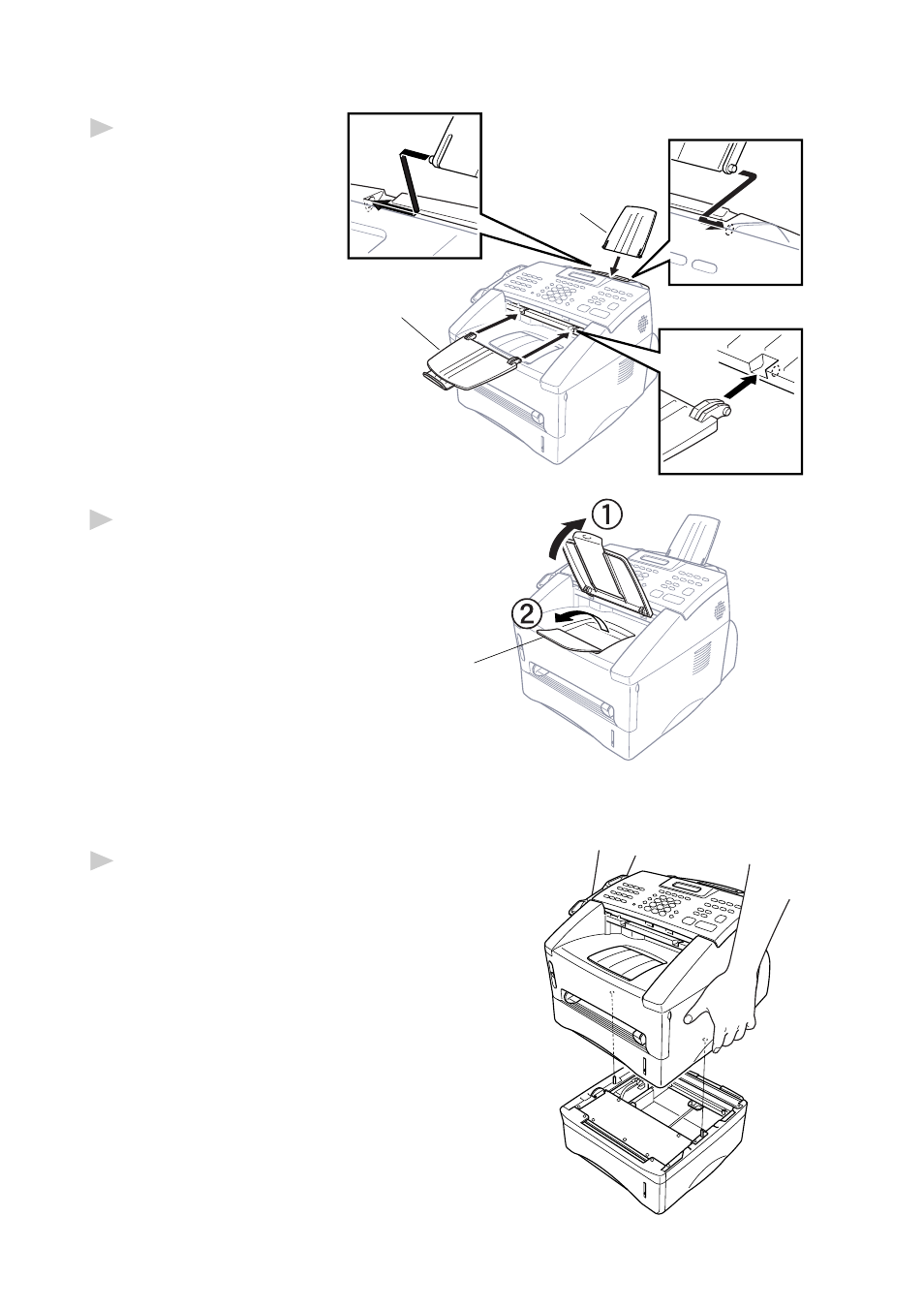 Attach the trays, Only) -4 | Brother MFC 8700 User Manual | Page 28 / 183