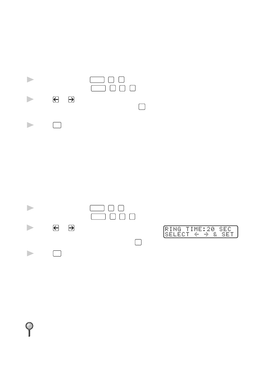 Setting ring delay, Setting f/t ring time, Setting ring delay -2 setting f/t ring time -2 | Brother MFC 8700 User Manual | Page 52 / 183