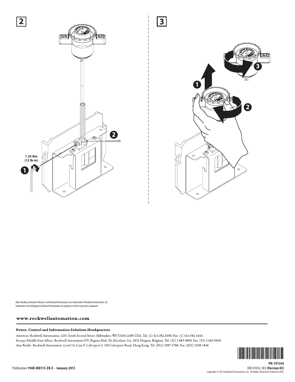 Rockwell Automation 194R-NHxx Operating Handle User Manual | Page 4 / 4