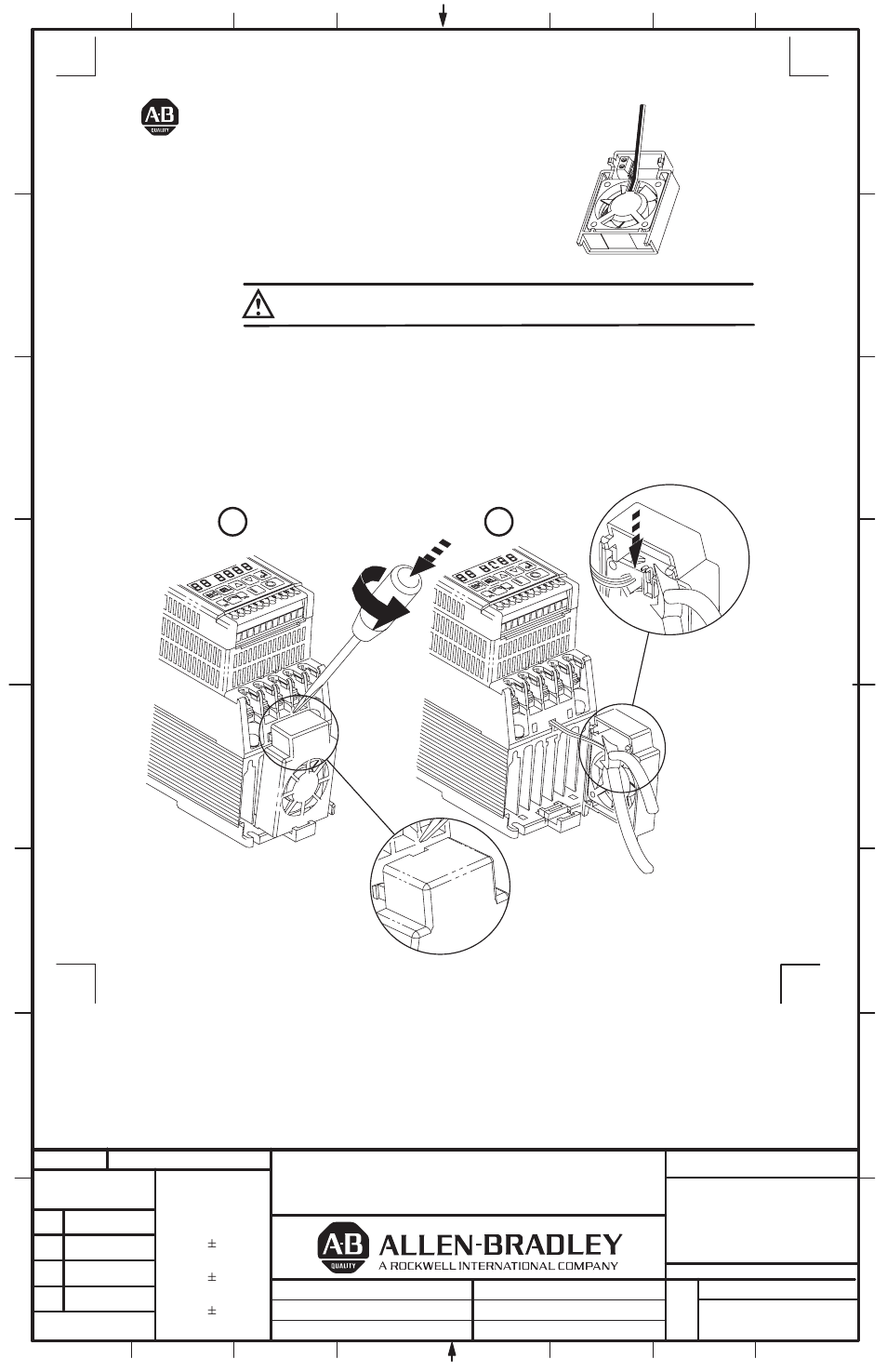 Rockwell Automation 160 Fan Replacement Kit Ser A User Manual | 2 pages