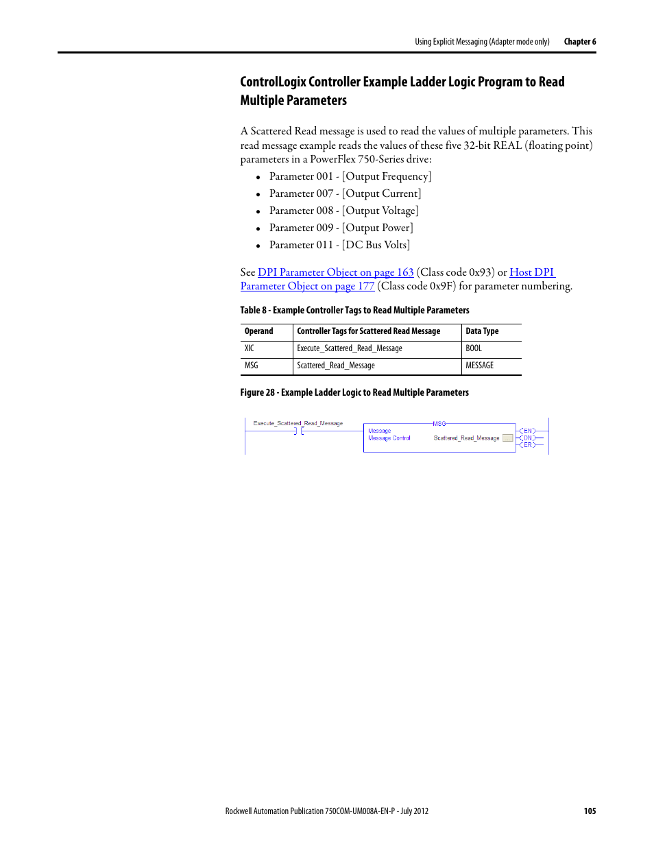 Rockwell Automation 20-750-ENETR PowerFlexDual-Port EtherNet/IP Option Module User Manual | Page 105 / 200