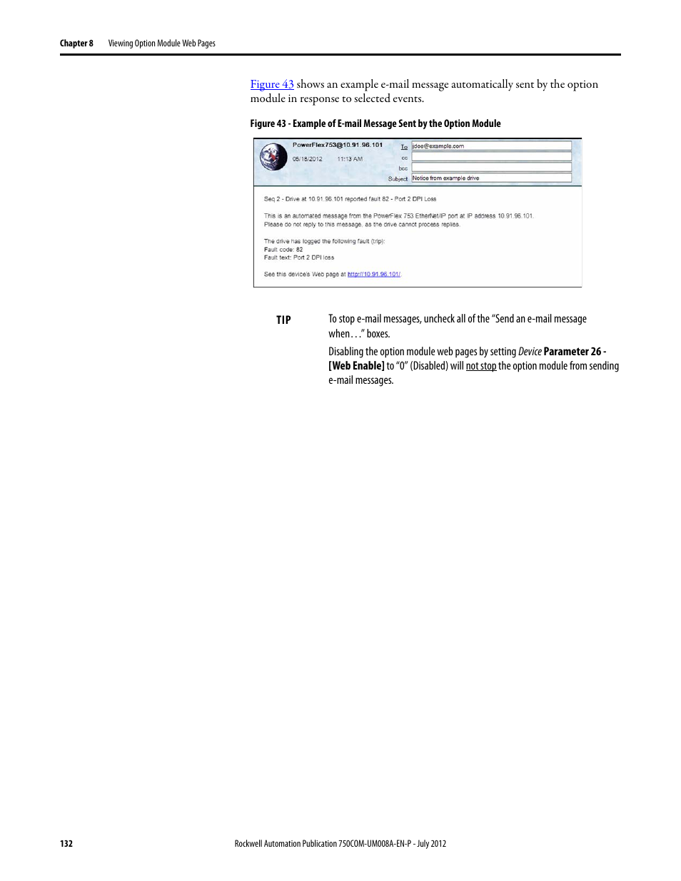 Figure 43 | Rockwell Automation 20-750-ENETR PowerFlexDual-Port EtherNet/IP Option Module User Manual | Page 132 / 200