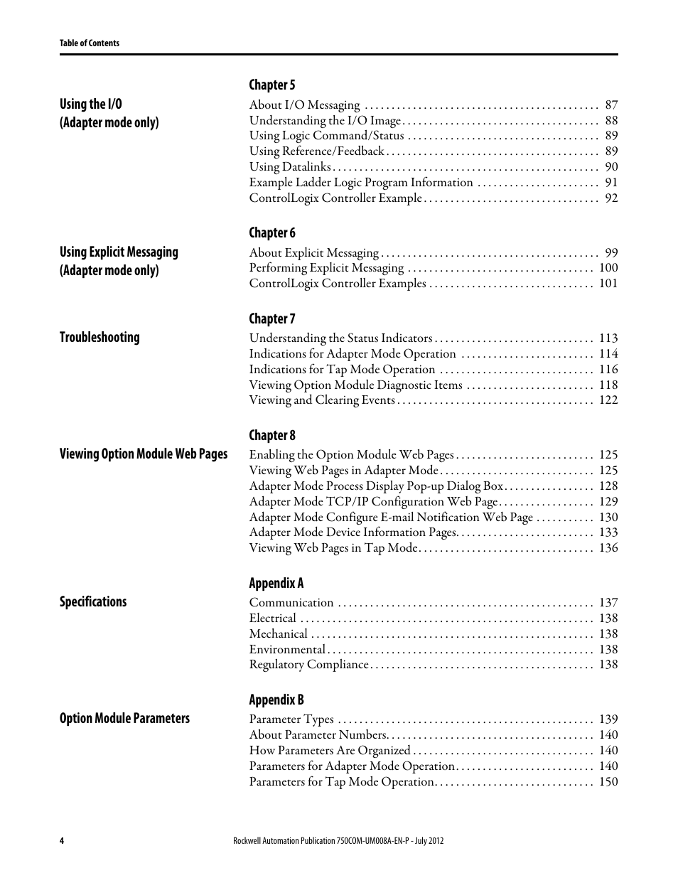 Rockwell Automation 20-750-ENETR PowerFlexDual-Port EtherNet/IP Option Module User Manual | Page 4 / 200