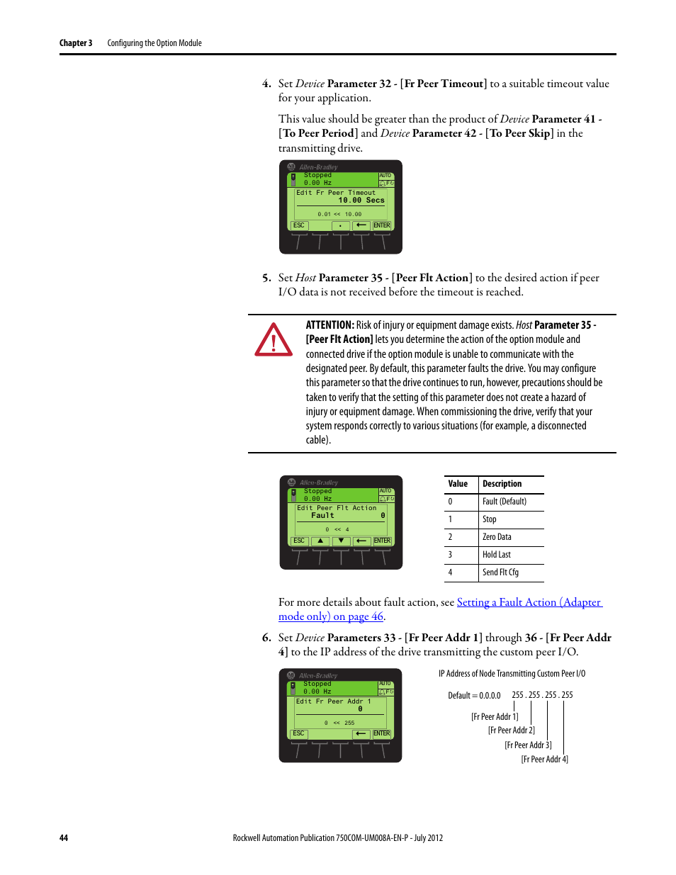 Rockwell Automation 20-750-ENETR PowerFlexDual-Port EtherNet/IP Option Module User Manual | Page 44 / 200
