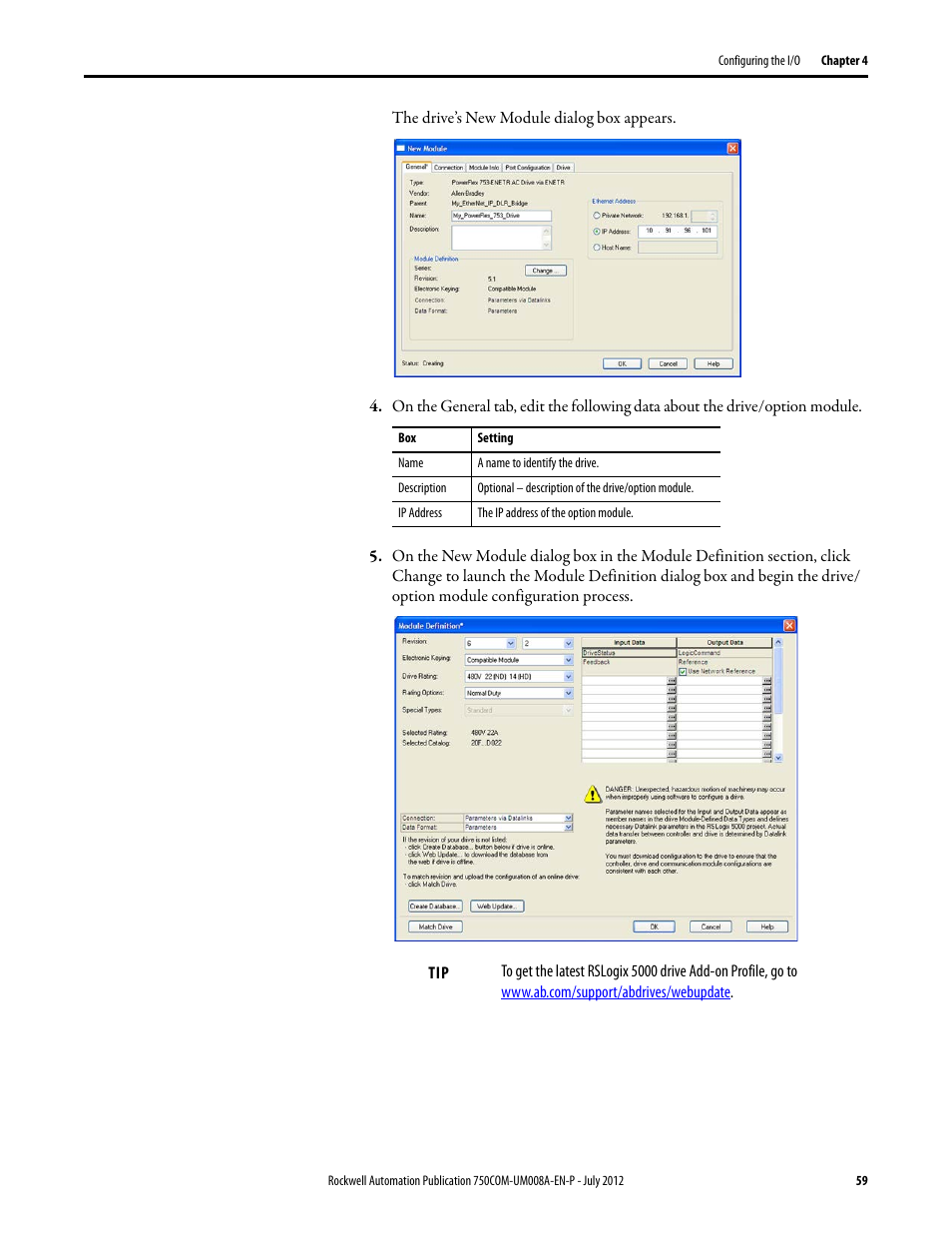 Rockwell Automation 20-750-ENETR PowerFlexDual-Port EtherNet/IP Option Module User Manual | Page 59 / 200