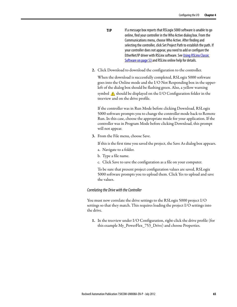 Rockwell Automation 20-750-ENETR PowerFlexDual-Port EtherNet/IP Option Module User Manual | Page 65 / 200