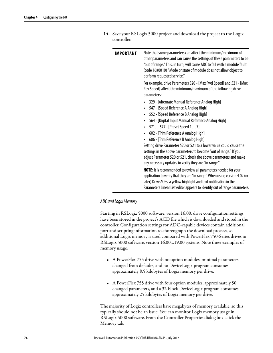 Rockwell Automation 20-750-ENETR PowerFlexDual-Port EtherNet/IP Option Module User Manual | Page 74 / 200