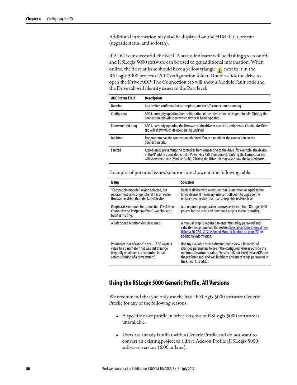 Rockwell Automation 20-750-ENETR PowerFlexDual-Port EtherNet/IP Option Module User Manual | Page 80 / 200