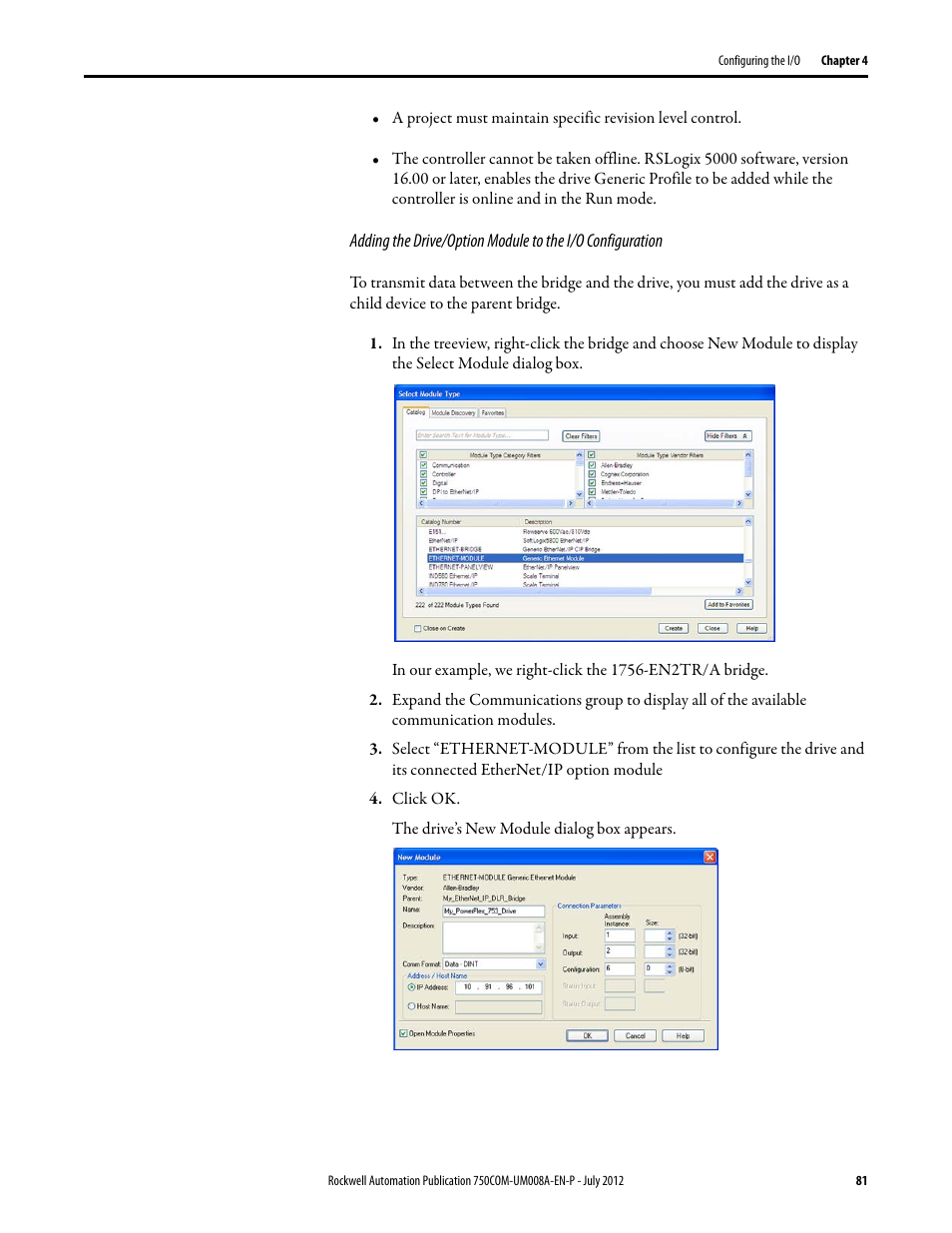 Rockwell Automation 20-750-ENETR PowerFlexDual-Port EtherNet/IP Option Module User Manual | Page 81 / 200