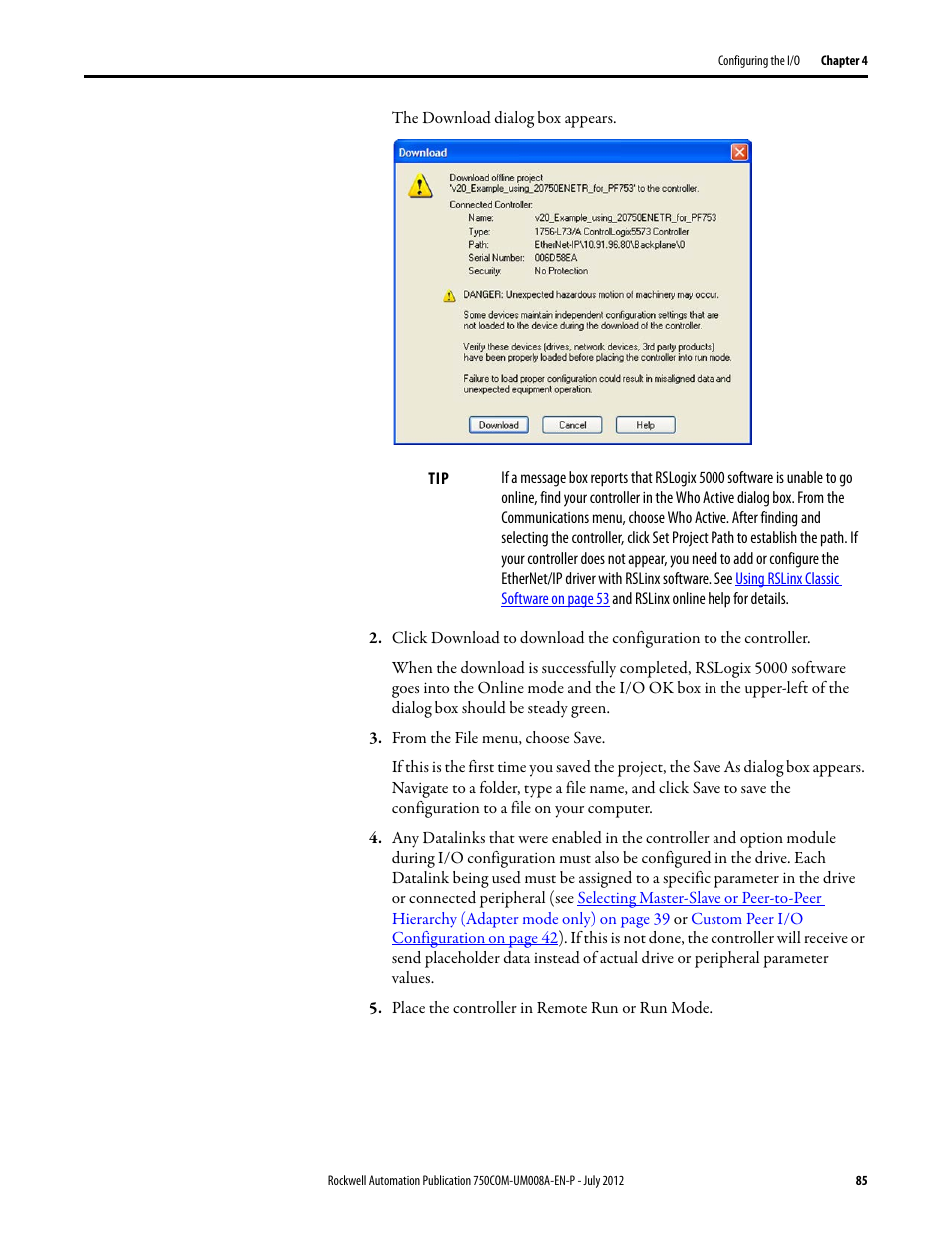 Rockwell Automation 20-750-ENETR PowerFlexDual-Port EtherNet/IP Option Module User Manual | Page 85 / 200