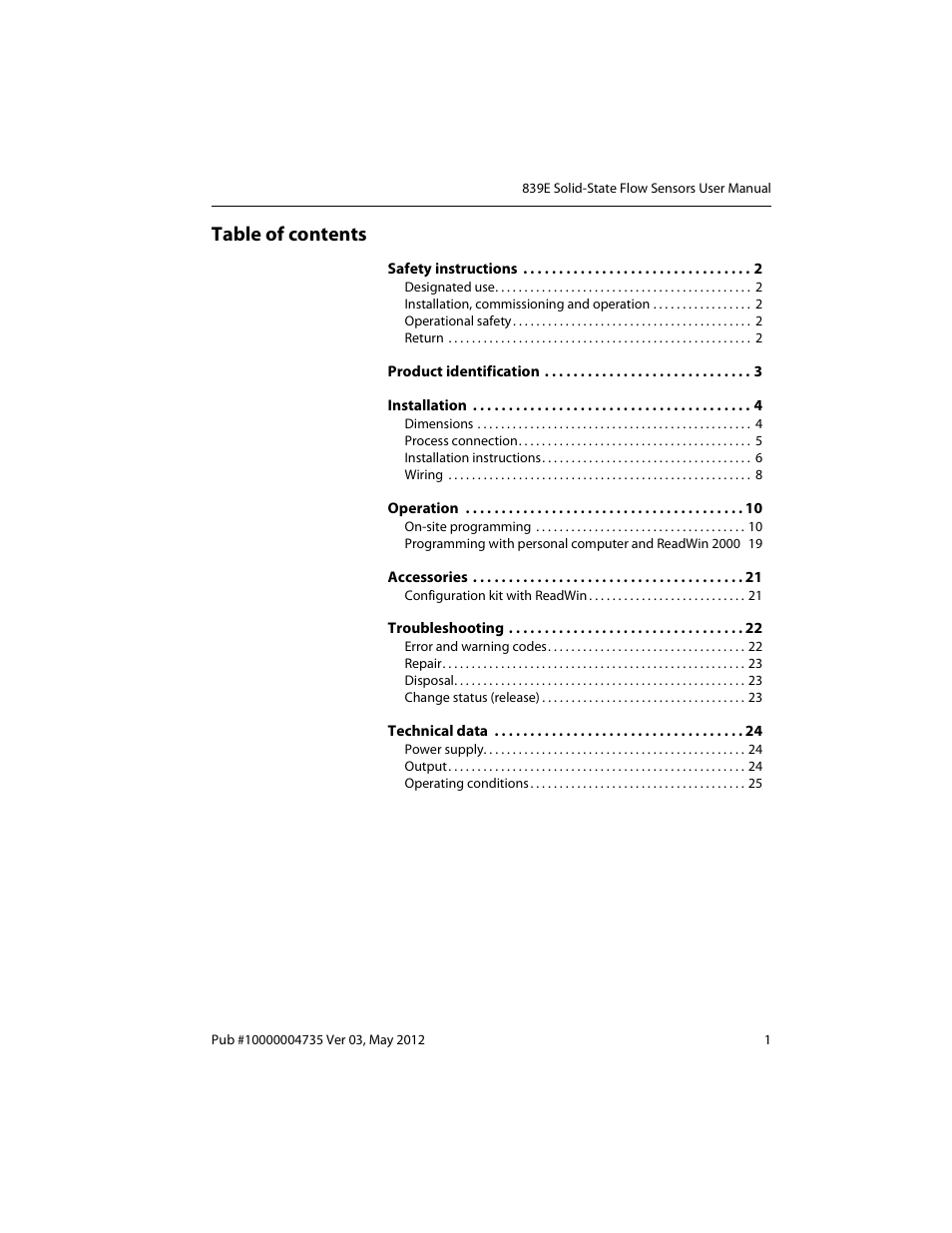 Rockwell Automation 839E Solid-State Flow Sensors User Manual | Page 3 / 32