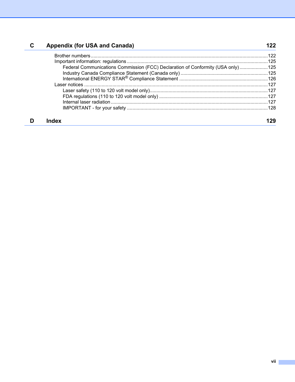 Brother HL-2140 User Manual | Page 8 / 138