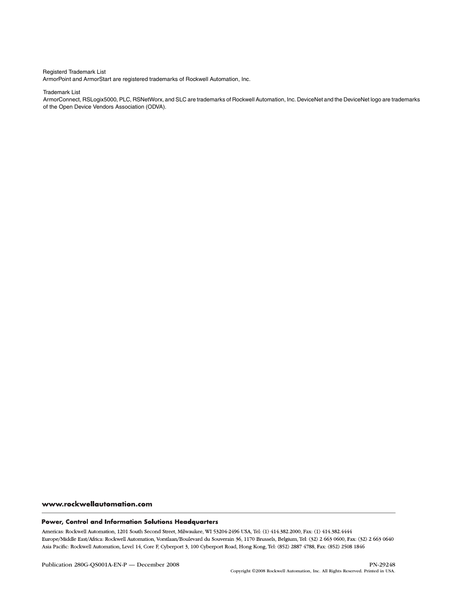 Rockwell Automation 281G ArmorStart Distributed Motor Controller - Getting Started User Manual | Page 20 / 20