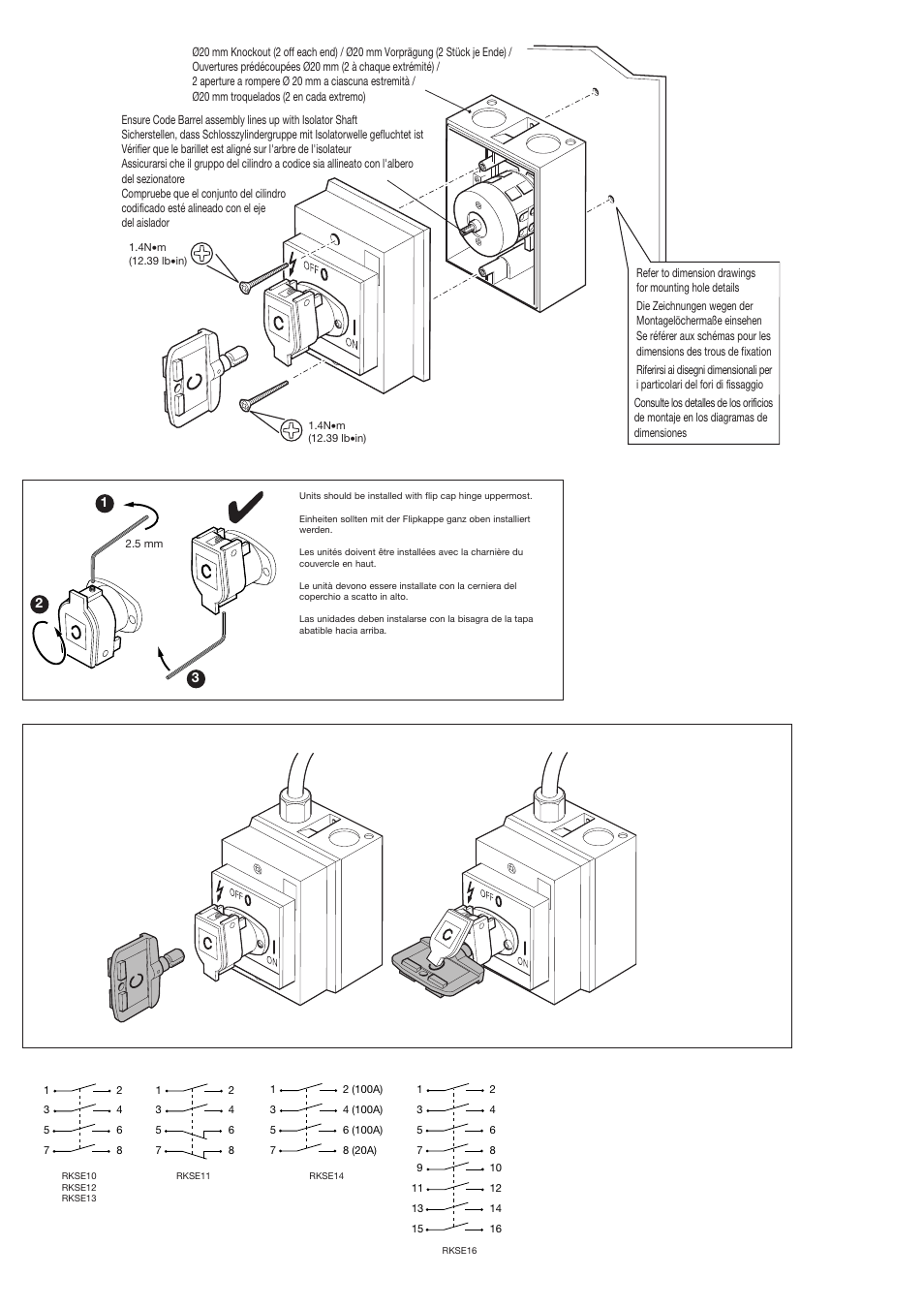 Rockwell Automation 440T Prosafe Rotary Key Switch-Box Mounted User Manual | Page 2 / 4