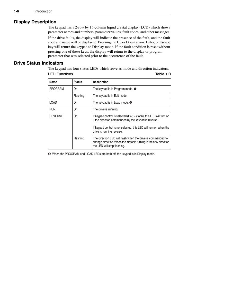Display description, Drive status indicators | Rockwell Automation 160 160SSC CopyCat Keypad User Manual | Page 10 / 32