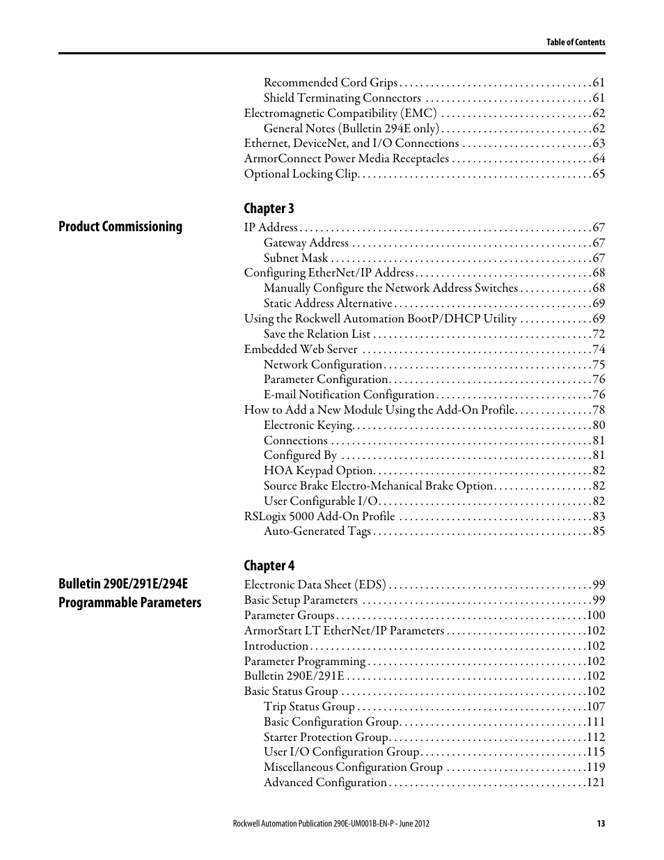 Rockwell Automation 294E ArmorStart LT EtherNet/IP Version - User Manual User Manual | Page 13 / 252