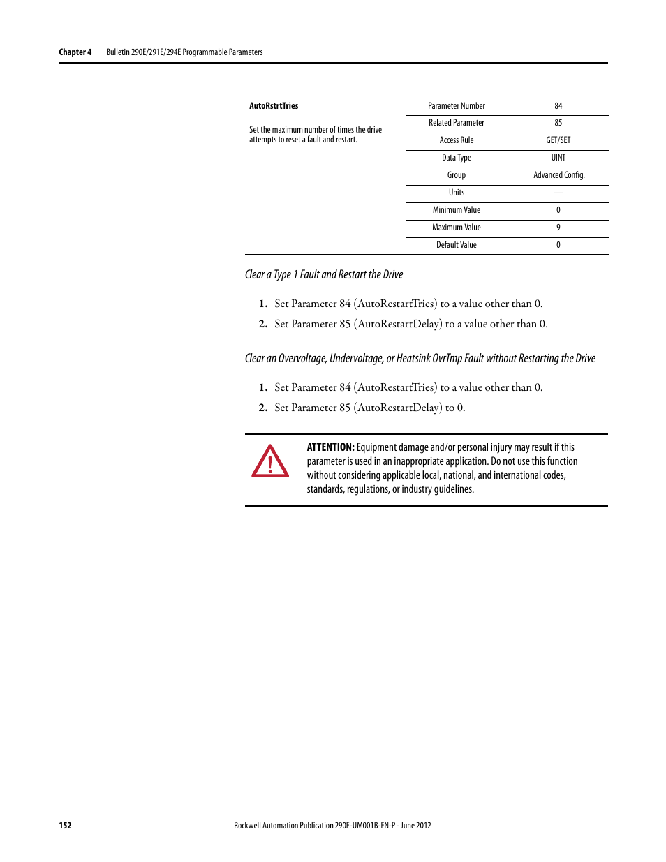 Rockwell Automation 294E ArmorStart LT EtherNet/IP Version - User Manual User Manual | Page 152 / 252