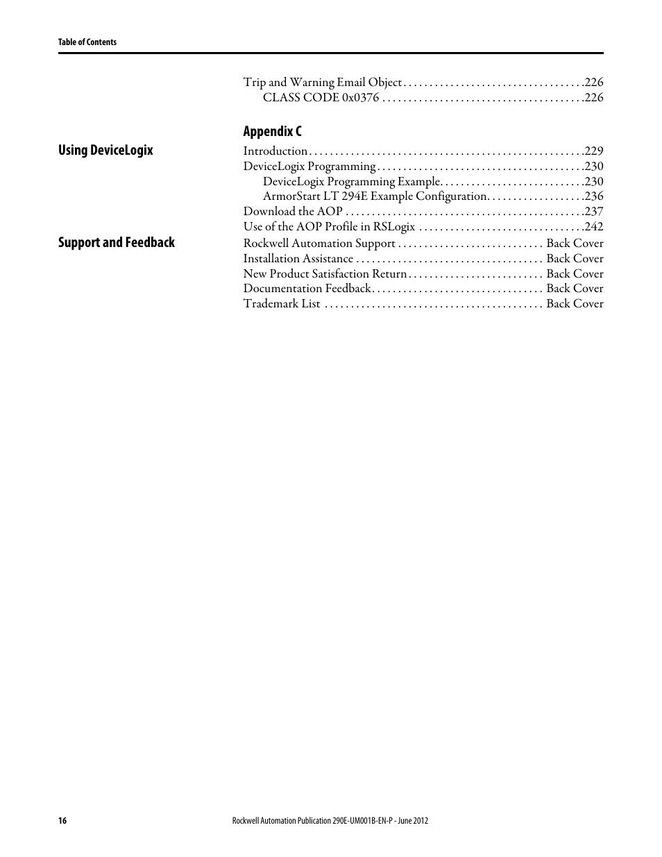 Rockwell Automation 294E ArmorStart LT EtherNet/IP Version - User Manual User Manual | Page 16 / 252